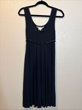 Max Studio stretch knit midi summer dress black size Small